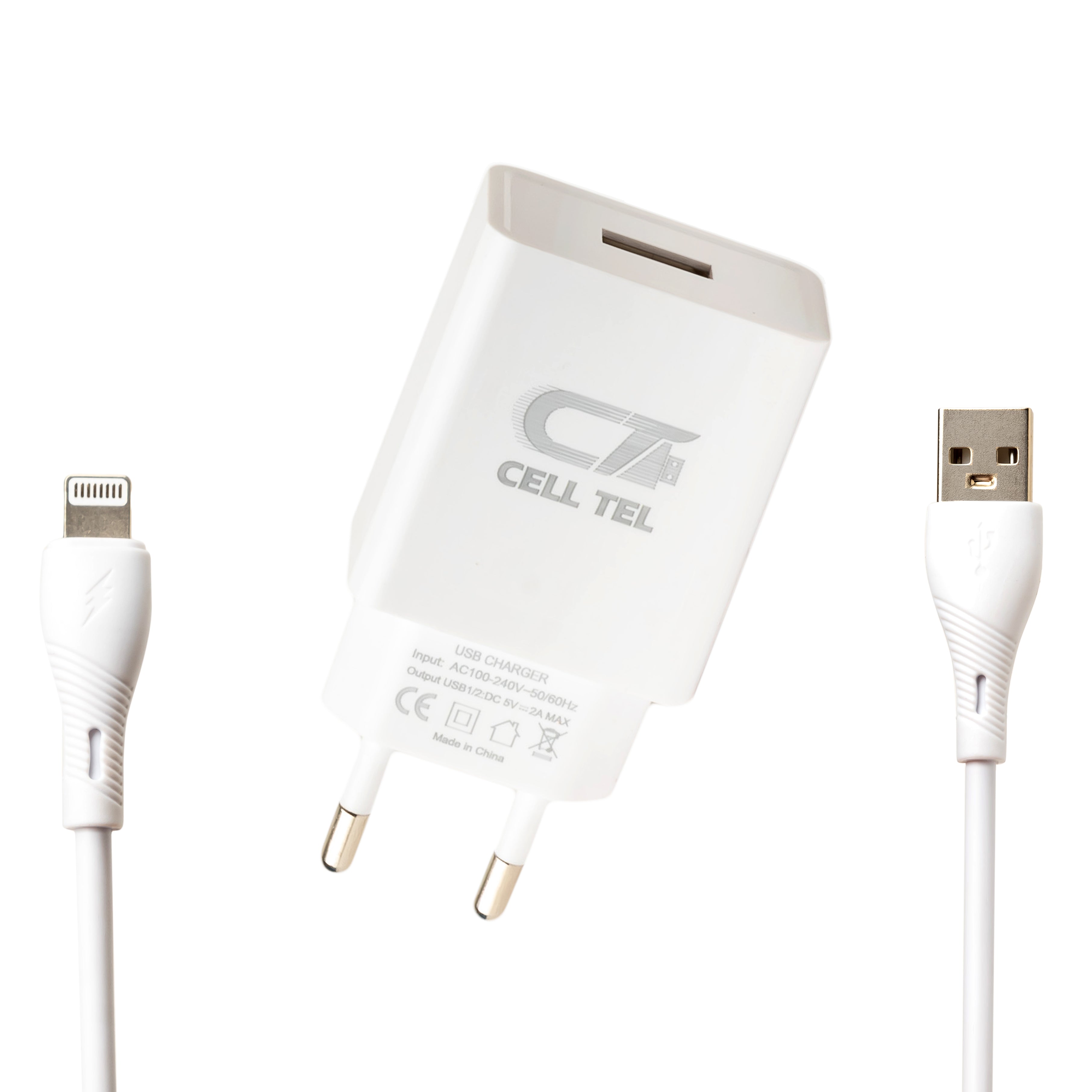 شاحن سل تل CT-505 كابل Lightning للشحن السريع 2.4 أمبير شاحن سل تل CT-505 كابل Lightning للشحن السريع 2.4 أمبير